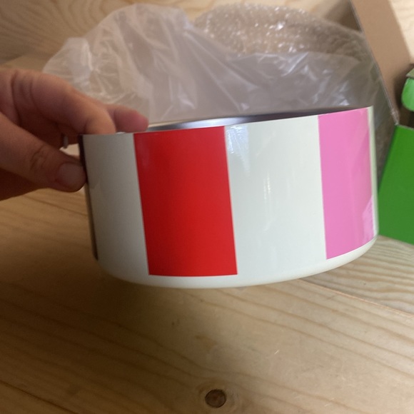 NWT Kate Spade rainbow stripe 32Oz dog bowl - Picture 9 of 11